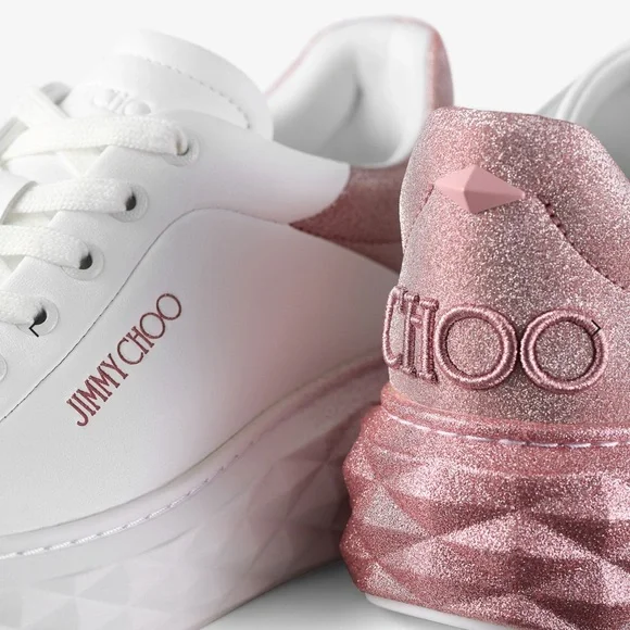 元値107,800円　JIMMY CHOO ピンク 厚底スニーカー JIMMY CHOO ピンク 厚底スニーカー ピンク系 Jimmy Choo(ジミーチュウ